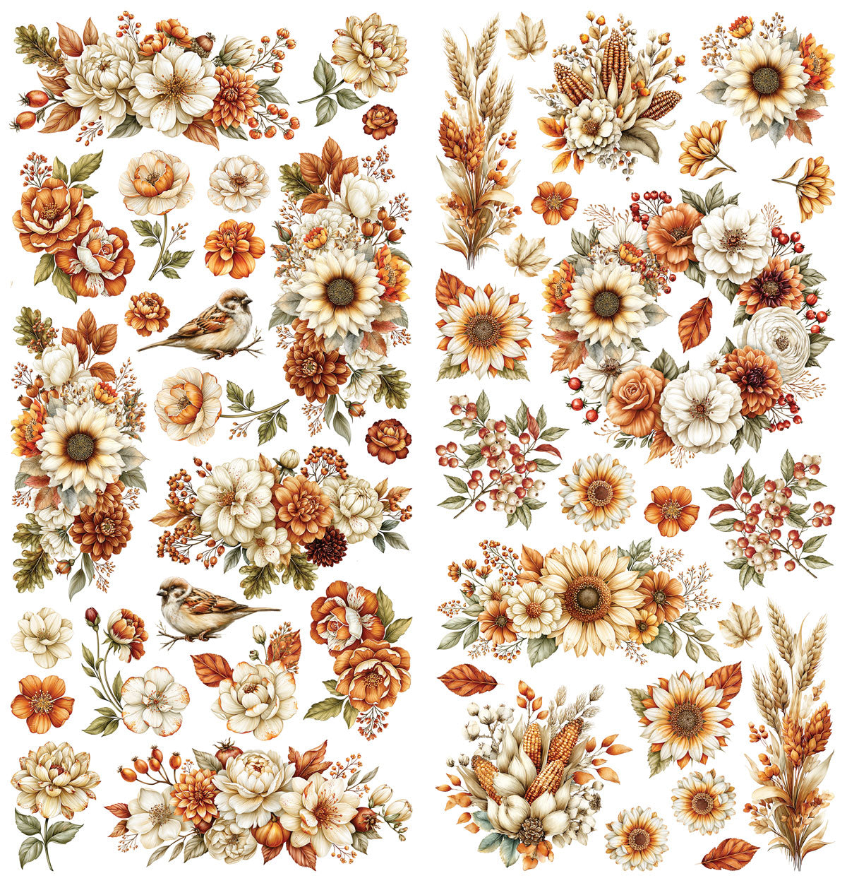 49 & Market Season's Bounty Laser Cut Wildflowers